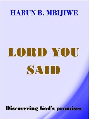 cover image of Lord You Said